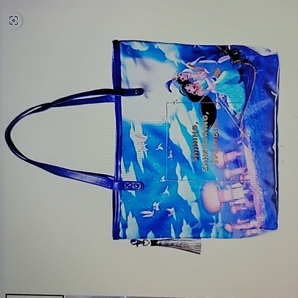 DISNEY ALADDIN OH MY JASMINE Flying Carpet A Whole New World Tote Bag 2 Handle
